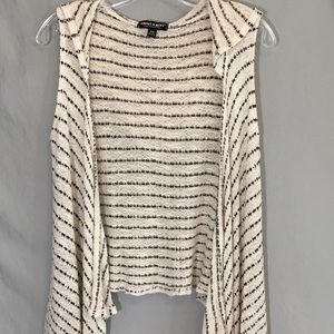 Sleeveless Hooded Cardigan Size XS High Low Hem